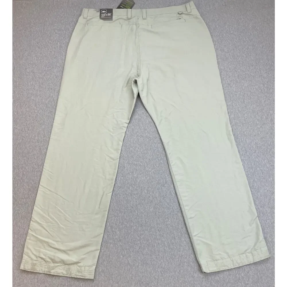 REI Pants Mens 40 x 32 Beige Adventure Performance Outdoor Quick Dry UPF 50+ NWT
